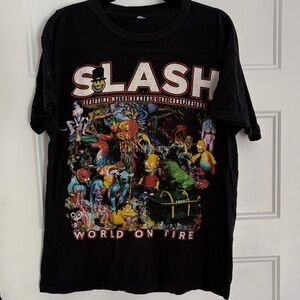 SLASH World on Fire Tour Band Tee 2014 Men’s Large